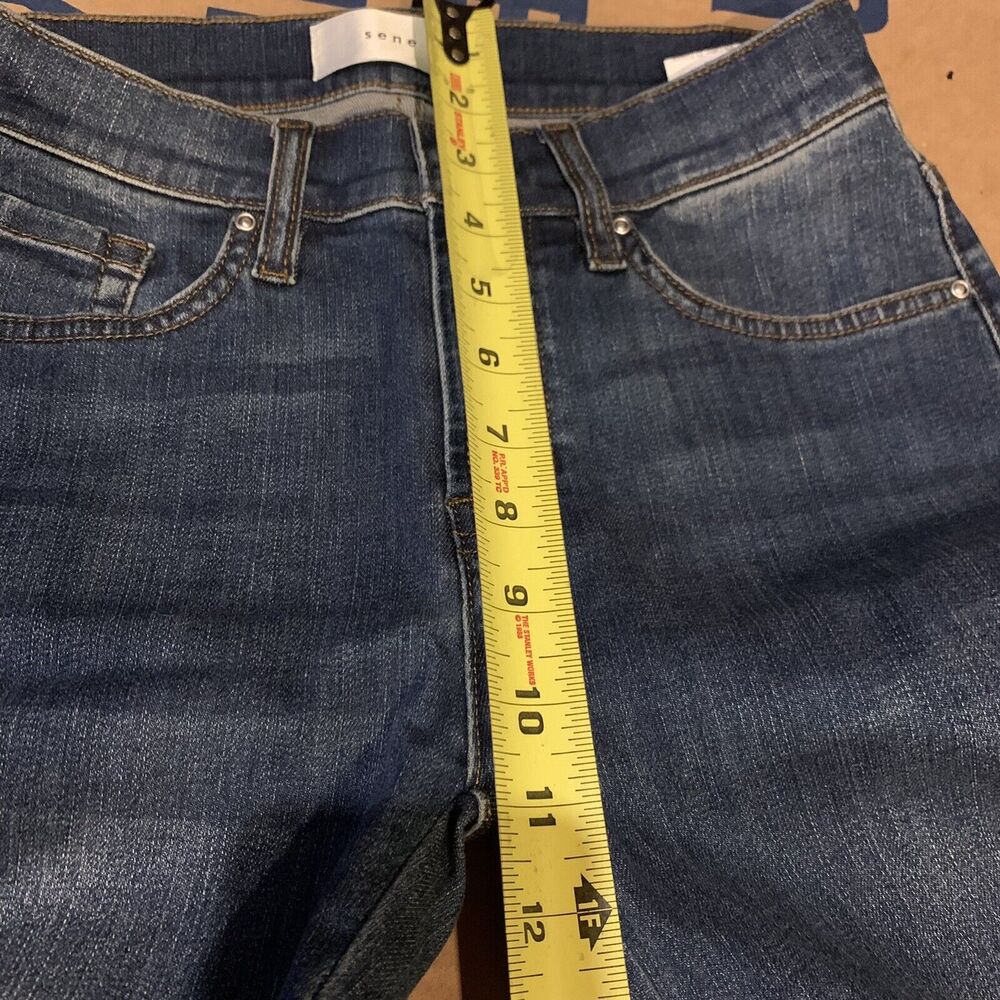 Sene Jeans Womens Size 0 Blue Straight Leg Mid Rise Pants - Picture 3 of 9